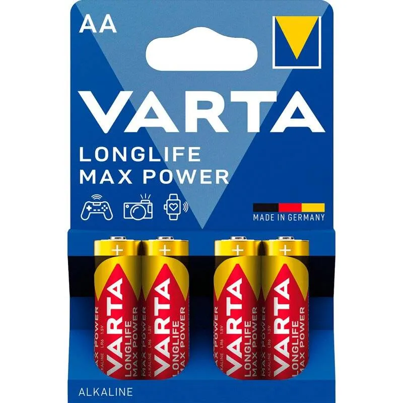 Батарейка Varta Longlife Max Power AA/LR06 BL 4 шт