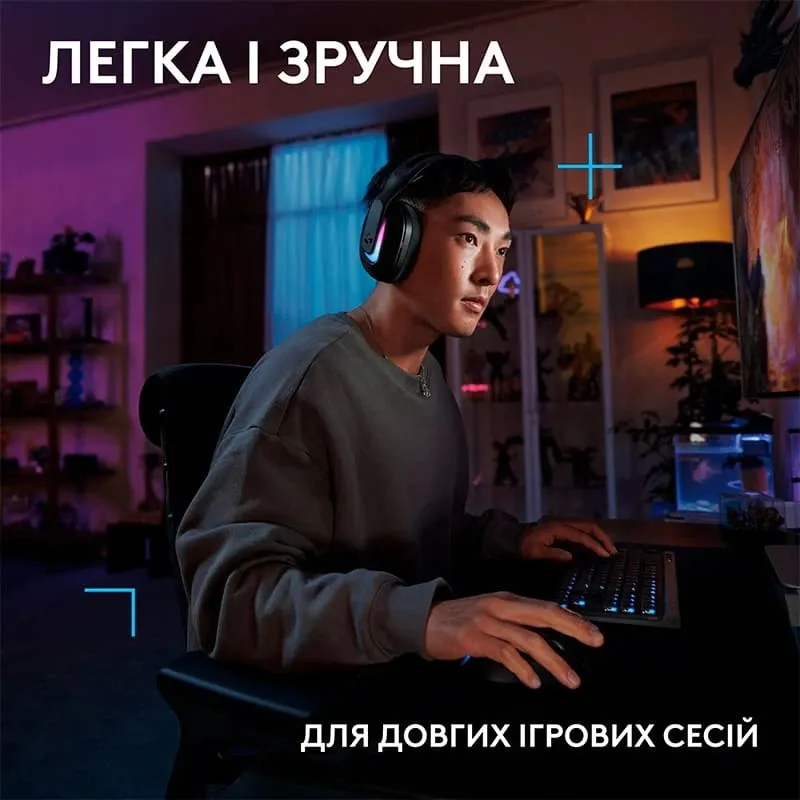 Гарнитура Logitech G522 LightSpeed Wireless Gaming Headset Black (981-001544) - мініатюра 4