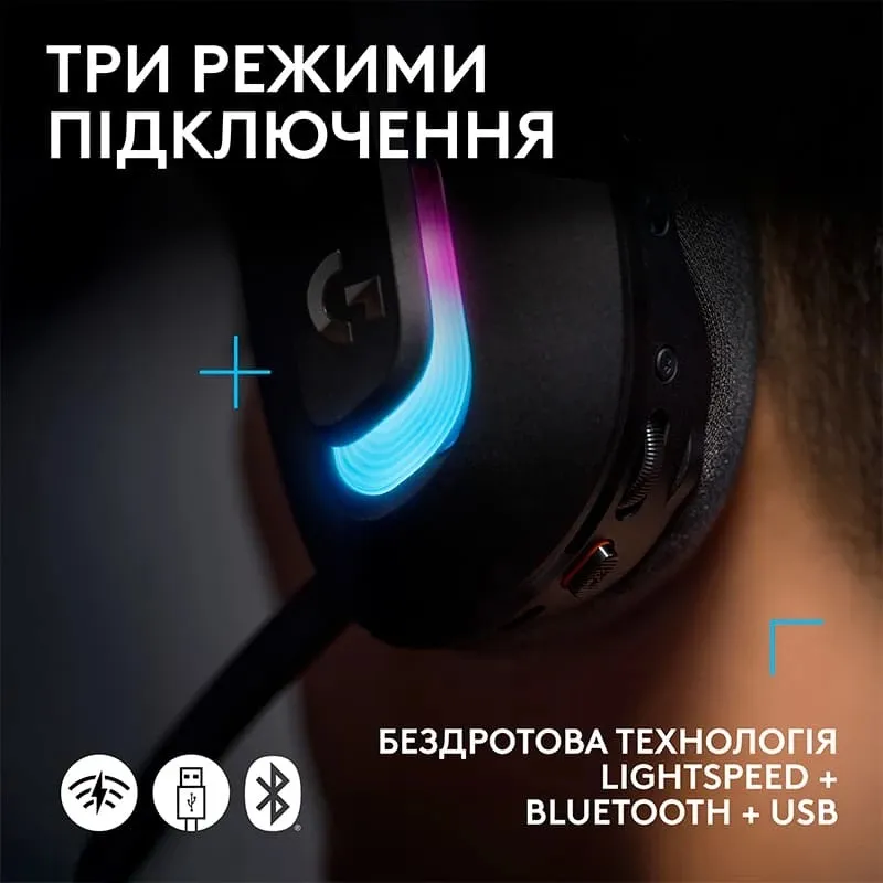 Гарнитура Logitech G522 LightSpeed Wireless Gaming Headset Black (981-001544) - мініатюра 5