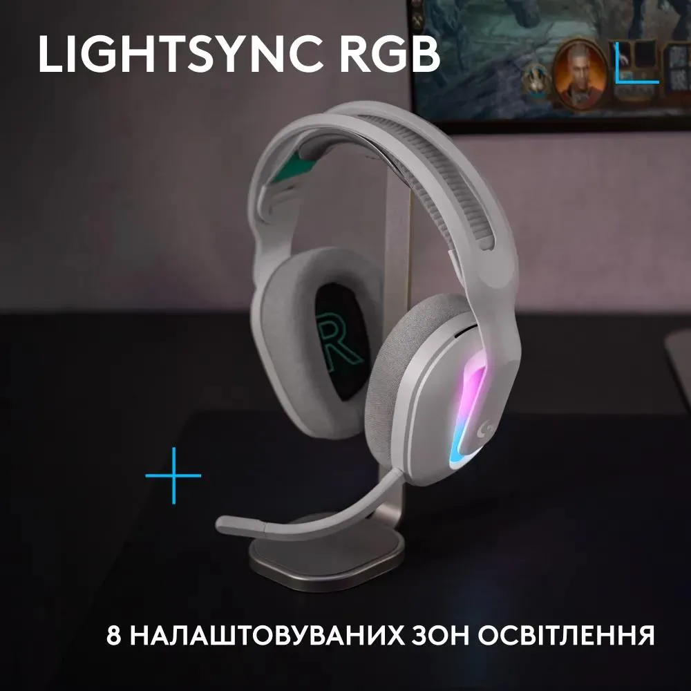 Гарнитура Logitech G522 LightSpeed Wireless Gaming Headset White (981-001550) - мініатюра 6