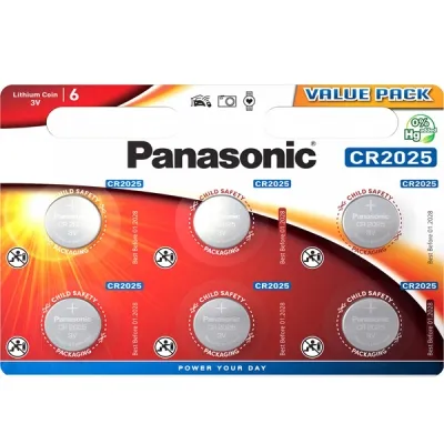 Батарейка Panasonic CR 2025 BL 6шт - зображення 1