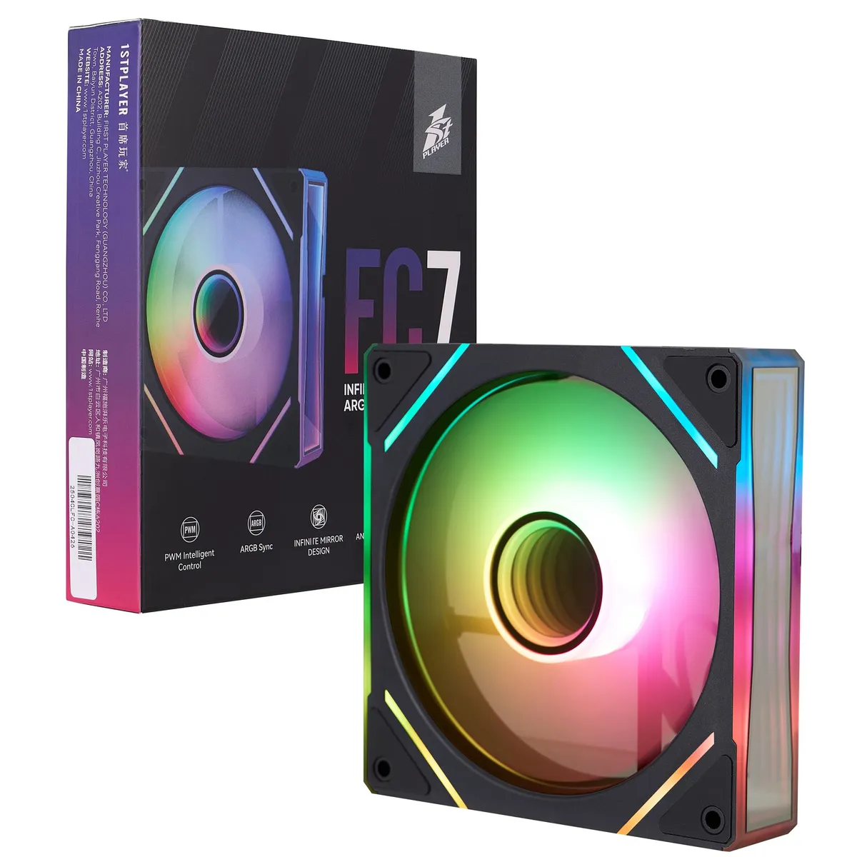 Вентилятор 1stPlayer FC7 Black (FC7-BK-1IN1) - мініатюра 7