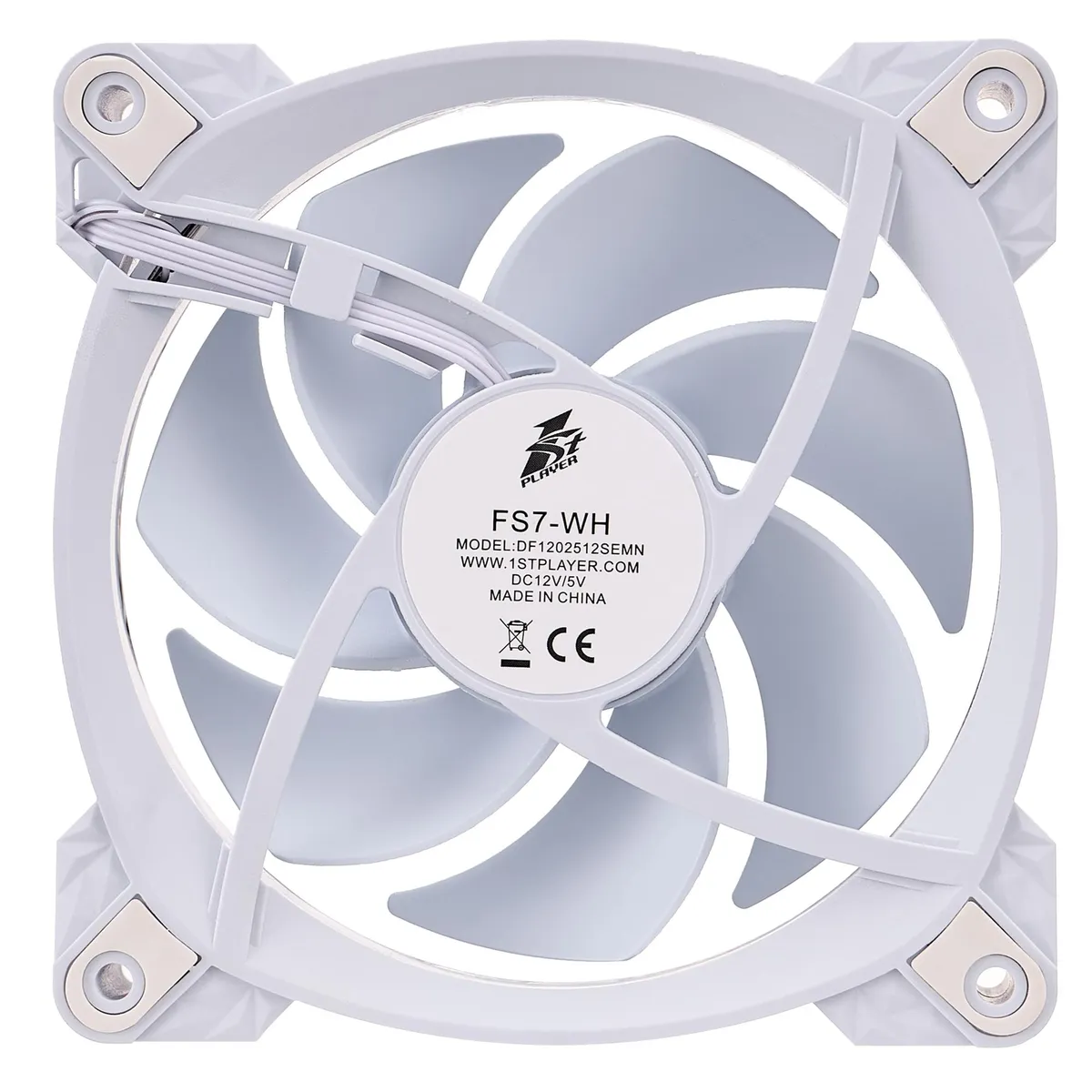 Вентилятор 1stPlayer FS7 White (FS7-WH-1IN1) - мініатюра 9