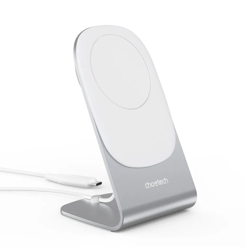 Бездротовий зарядний пристрій Choetech T518-F 15W + підставка-тримач - мініатюра 3