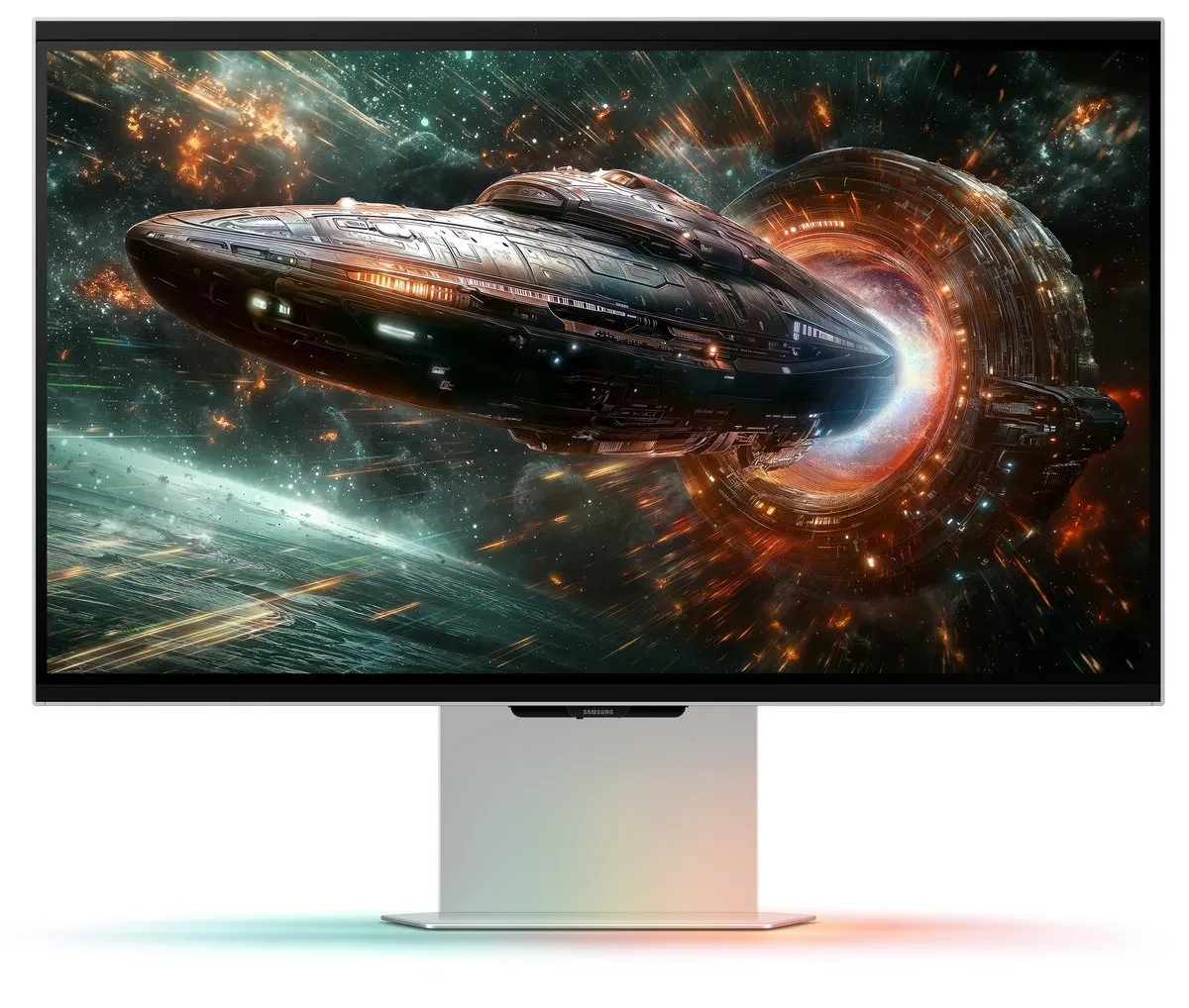 Монiтор Samsung 27" Odyssey 3D G90XF (LS27FG900XIXCI) IPS Silver 165Hz - мініатюра 2
