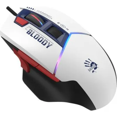 Миша ігрова Bloody W95 Ultra, колір біло-чорний - мініатюра 3