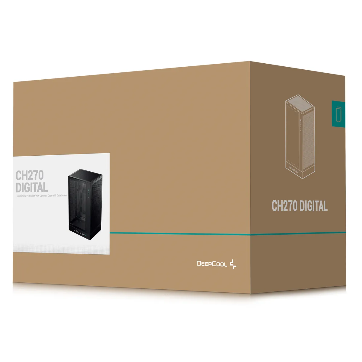 Корпус DeepCool CH270 Digital Black (R-CH270-BKNDM0-G-1) без БЖ - мініатюра 2