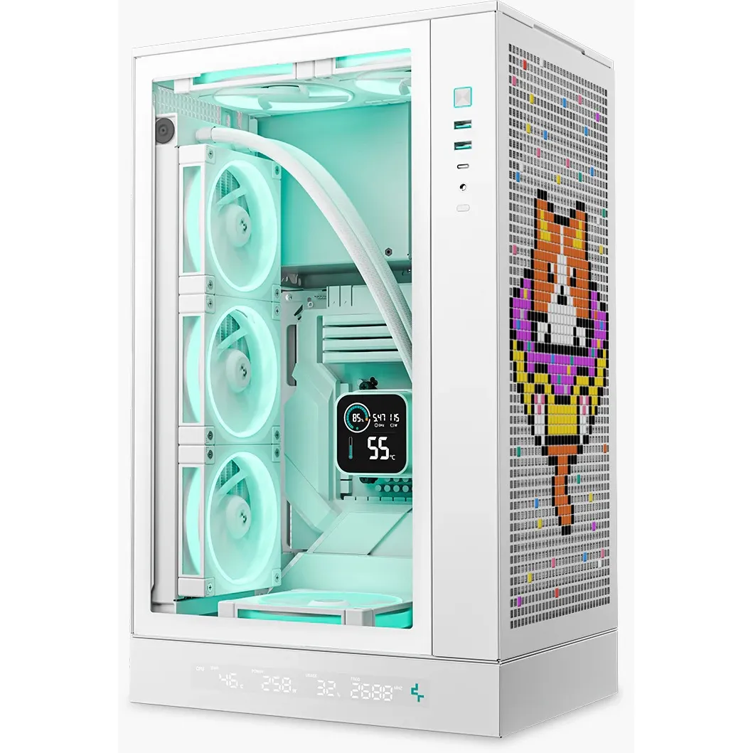 Корпус DeepCool CH270 Digital White (R-CH270-WHNDM0-G-1) без БЖ - мініатюра 6