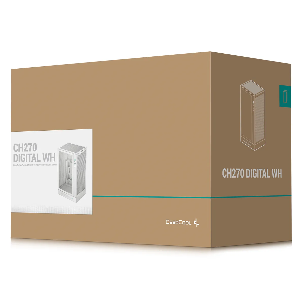 Корпус DeepCool CH270 Digital White (R-CH270-WHNDM0-G-1) без БЖ - мініатюра 7