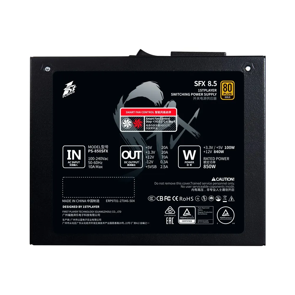 Блок живлення 1stPlayer PS-850SFX (SFX-GLD-850-BK-EU) 850W - мініатюра 2