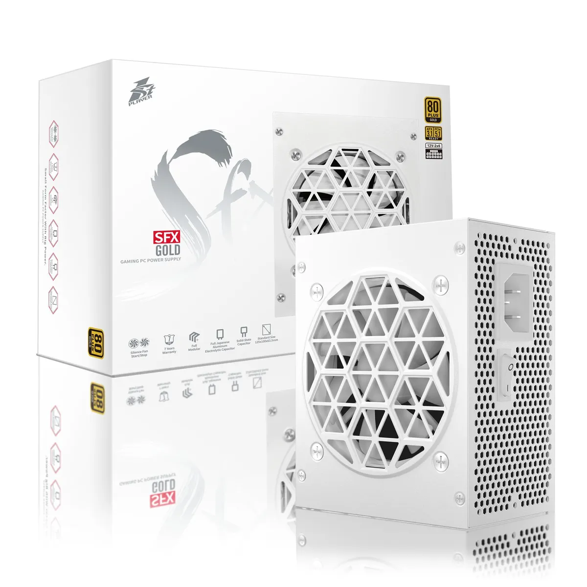Блок живлення 1stPlayer PS-850SFX White (SFX-GLD-850-WH-EU) 850W - мініатюра 3