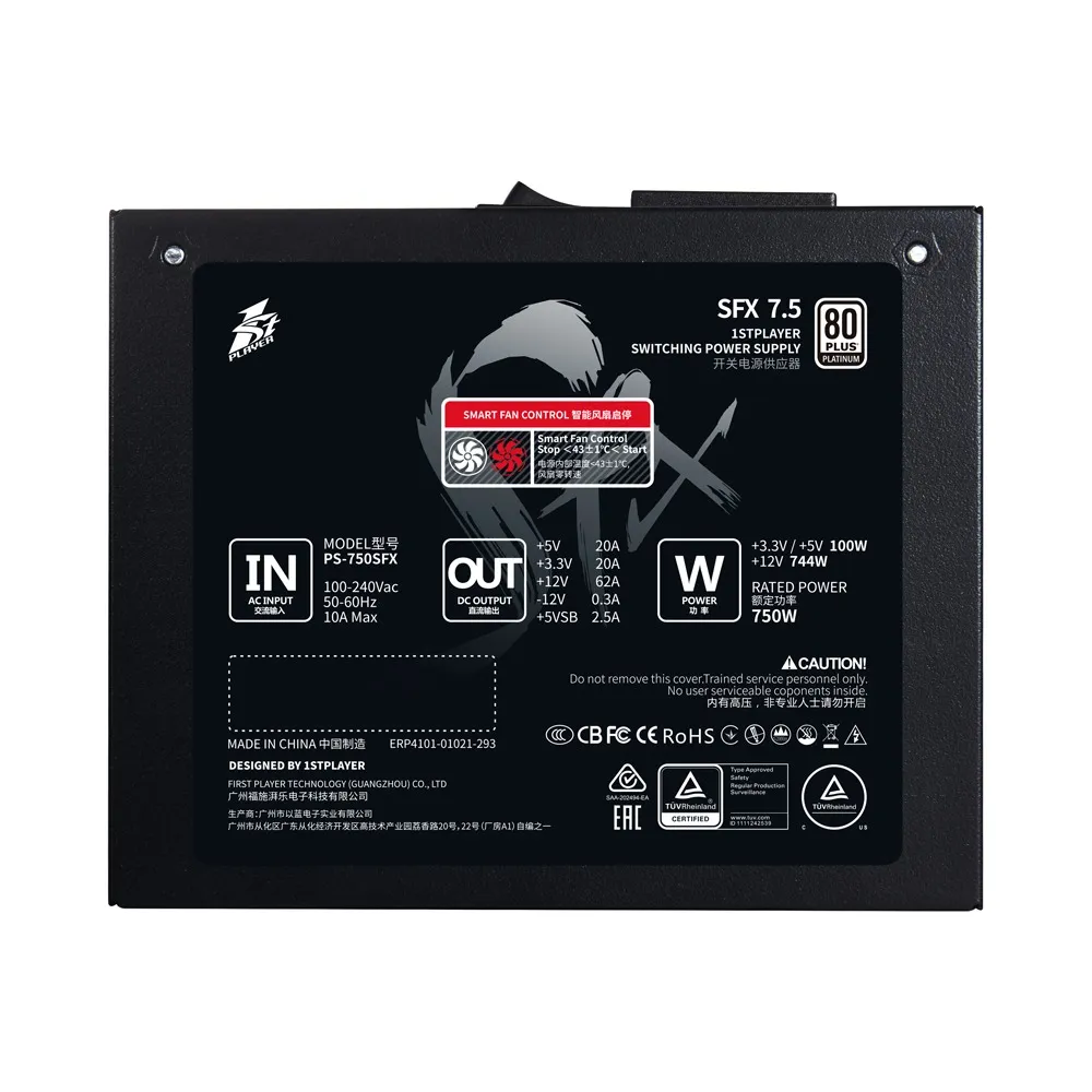 Блок живлення 1stPlayer PS-750SFX (SFX-PLT-750-BK-EU) 750W - мініатюра 4