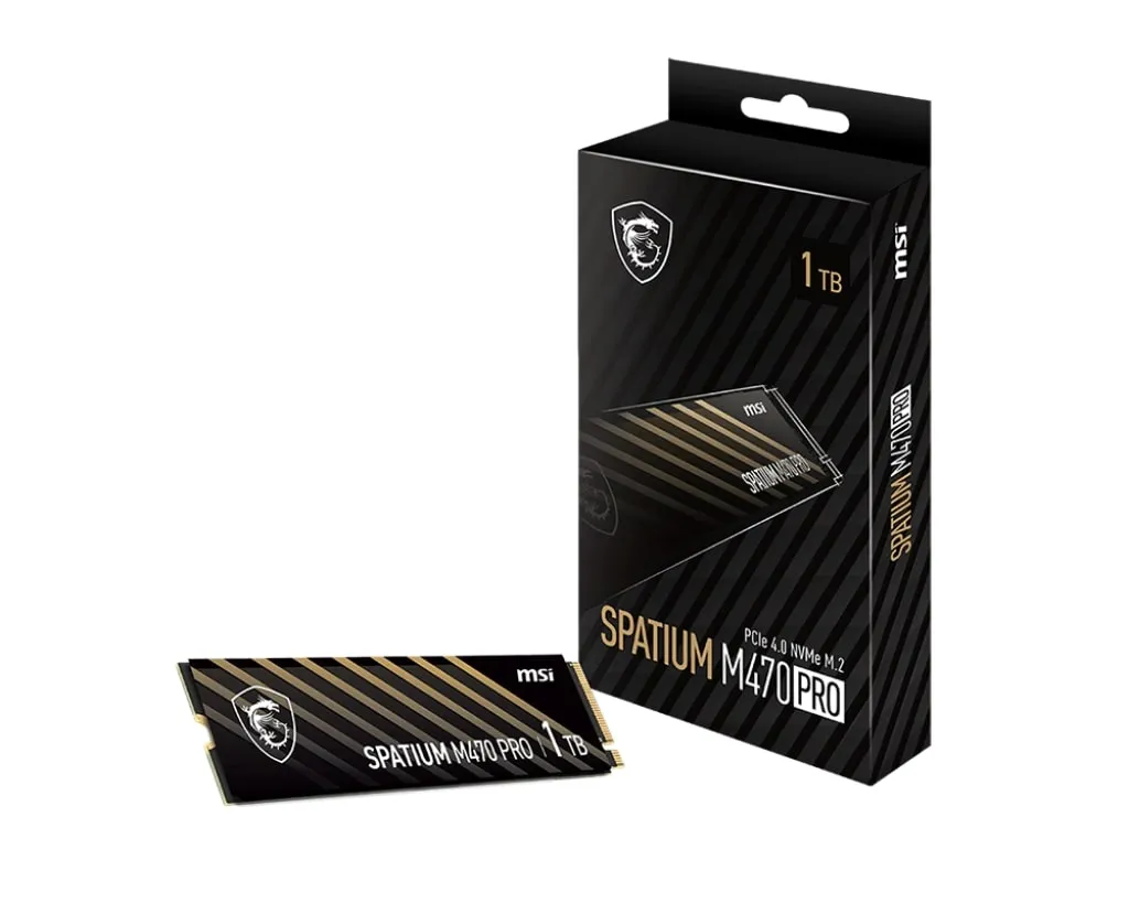 Накопичувач SSD 1TB MSI Spatium M470 Pro M.2 2280 PCIe 4.0 x4 NVMe 3D NAND TLC (S78-440L0J0-P83) - зображення 1