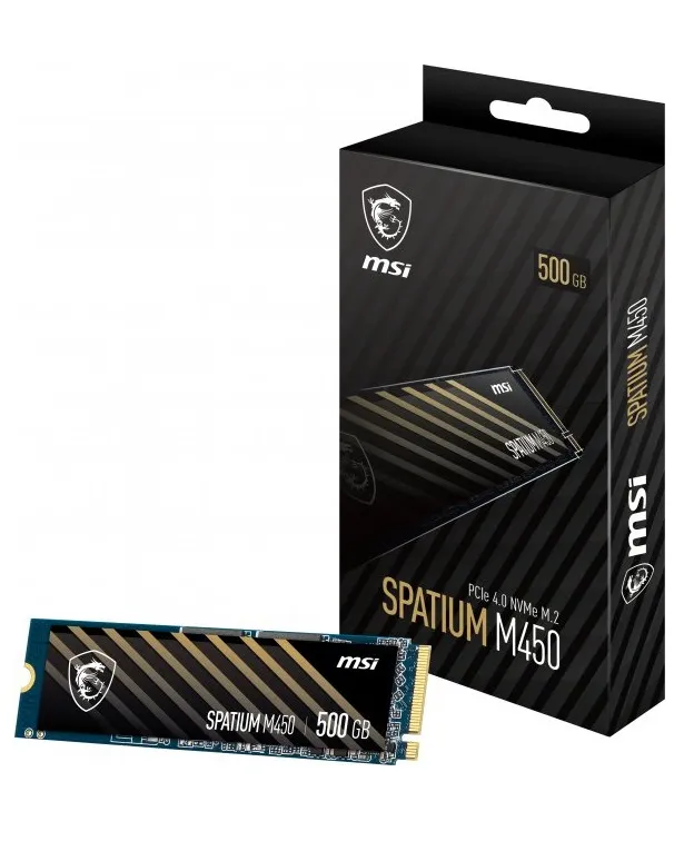 Накопичувач SSD  500GB MSI Spatium M450 V1 M.2 2280 PCIe 4.0 x4 NVMe 3D NAND TLC (S78-440K380-P83) - мініатюра 4