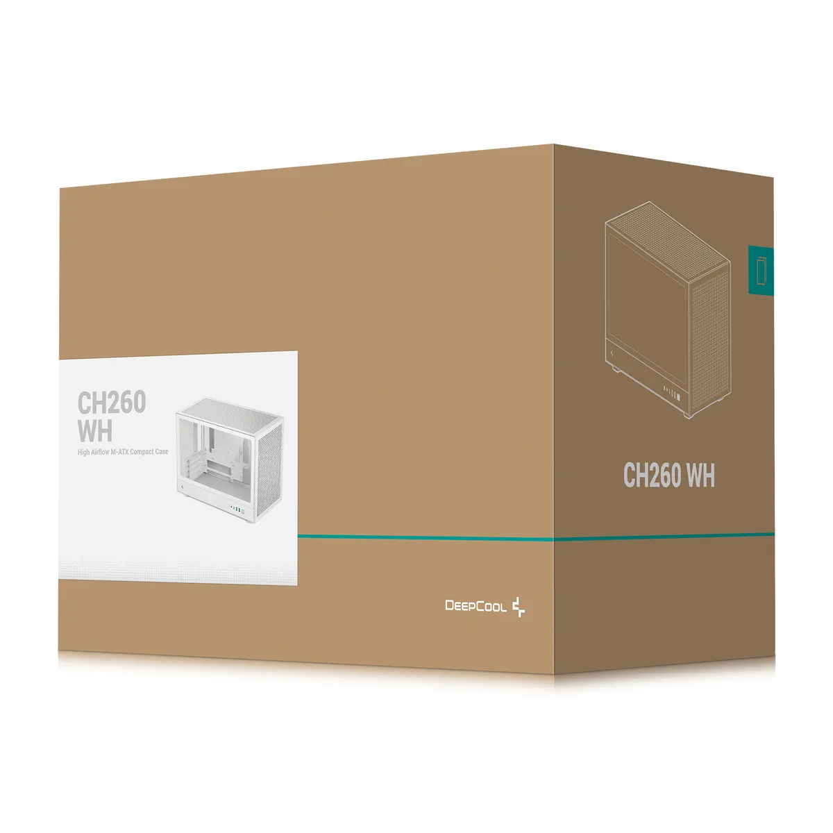 Корпус DeepCool CH260 White (R-CH260-WHNGM0-G-1) без БЖ - мініатюра 6