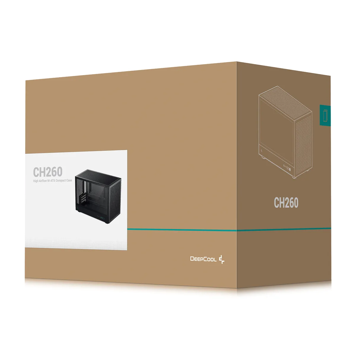 Корпус DeepCool CH260 Black (R-CH260-BKNGM0-G-1) без БЖ - мініатюра 5