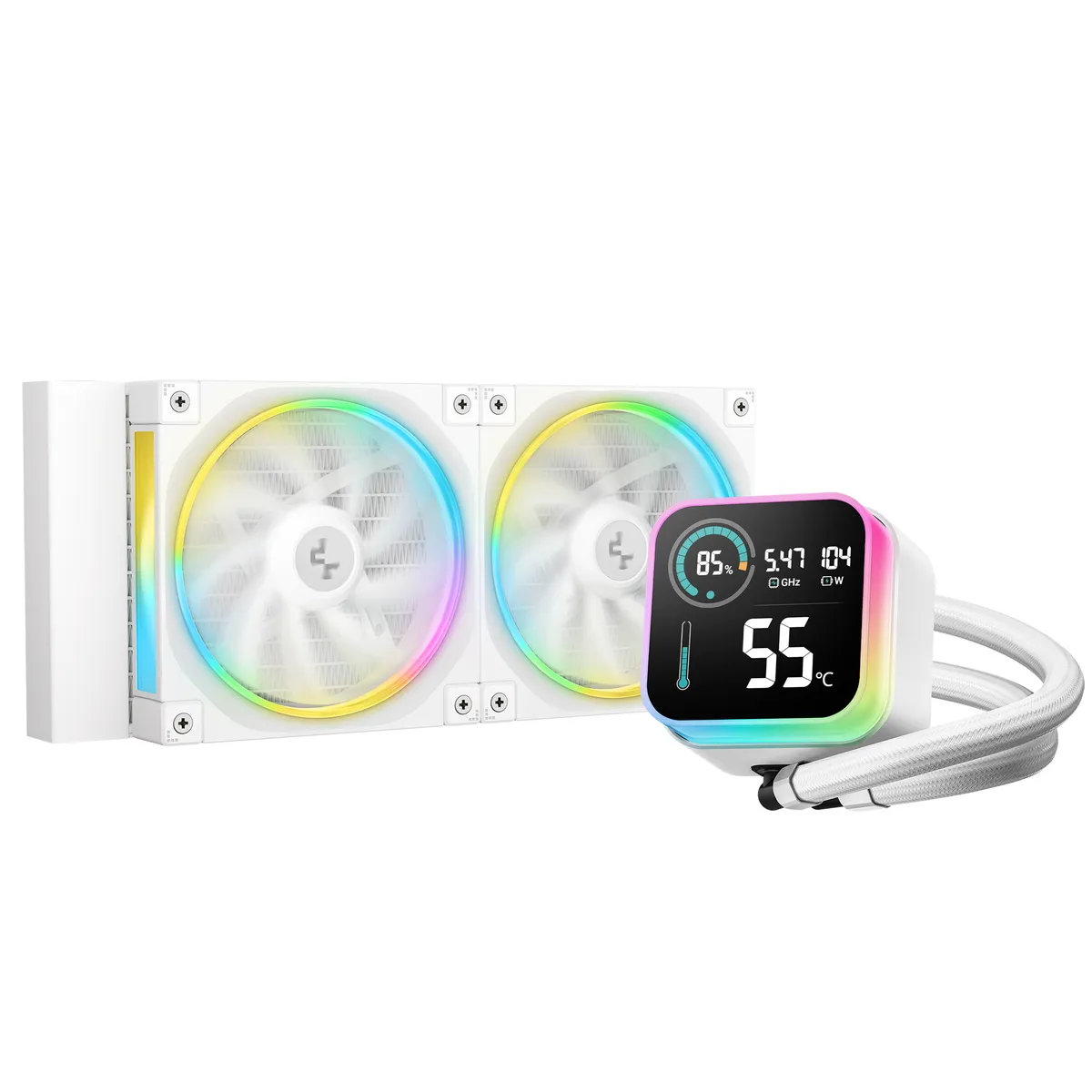 Система водяного охолодження DeepCool LQ240 White (R-LQ240-WHDSMC-G-1) - зображення 1