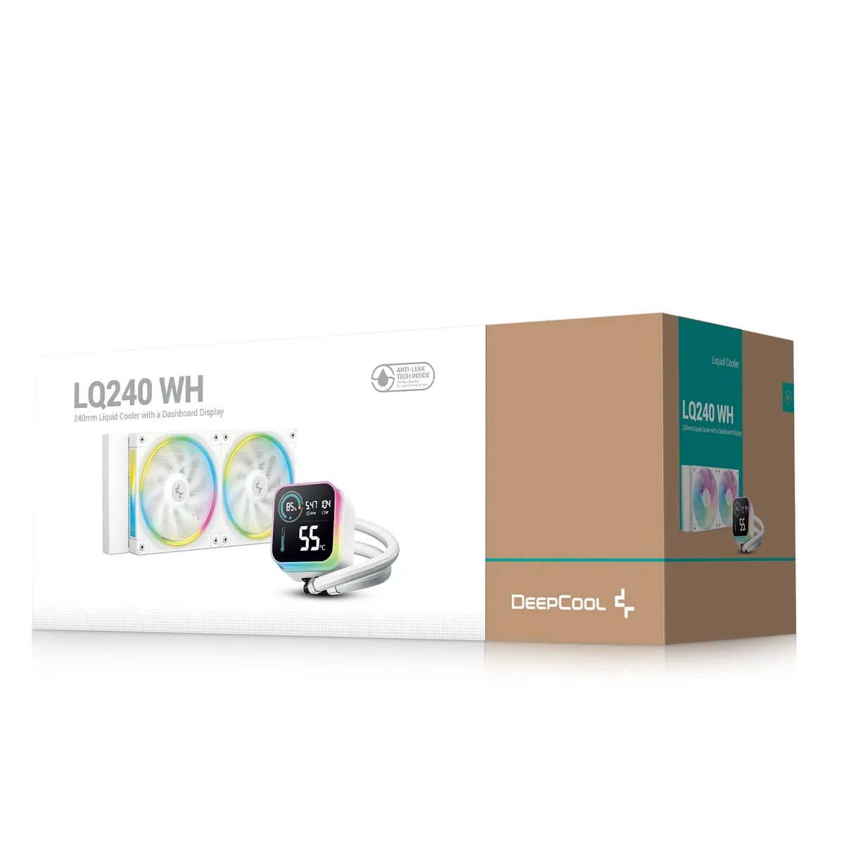 Система водяного охолодження DeepCool LQ240 White (R-LQ240-WHDSMC-G-1) - мініатюра 2