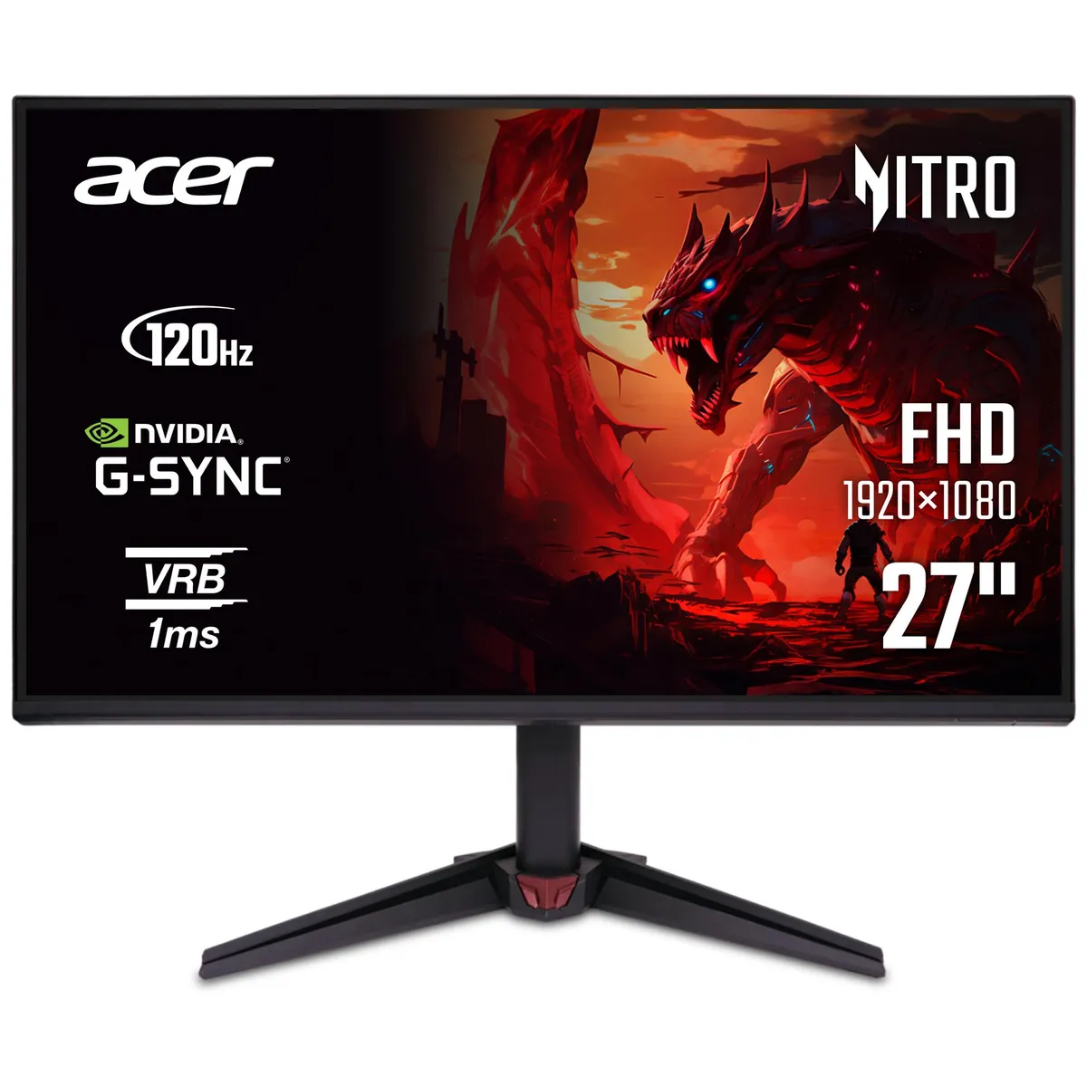 Монiтор Acer 27" Nitro VG270Gbmipx (UM.HV0EE.G01) IPS Black 120Hz - зображення 1