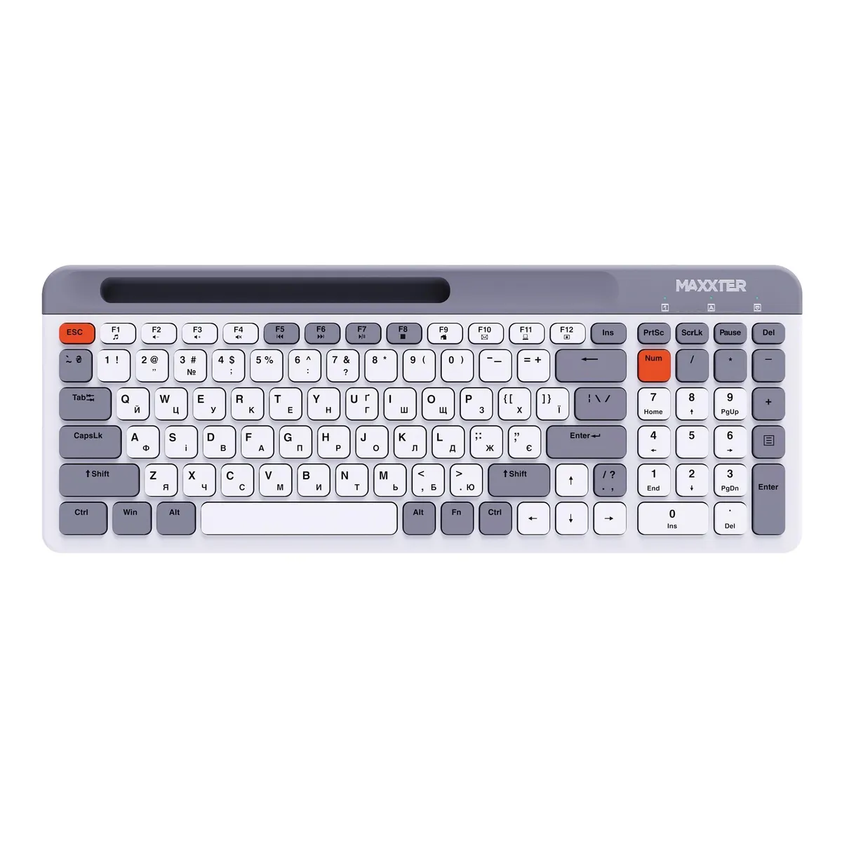 Клавiатура бездротова Maxxter KBW-02G-UA - зображення 1