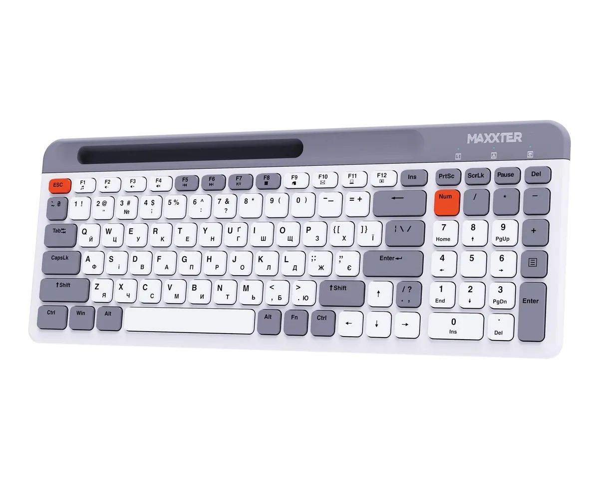 Клавiатура бездротова Maxxter KBW-02G-UA - мініатюра 2