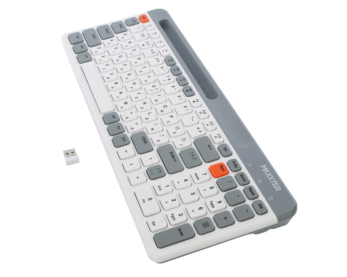 Клавiатура бездротова Maxxter KBW-02G-UA - мініатюра 4