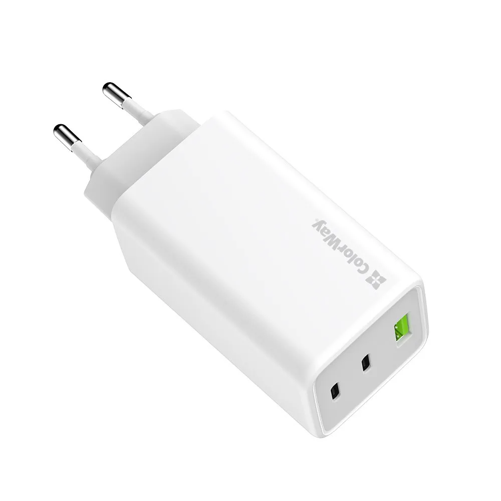 Мережевий зарядний пристрій ColorWay GaN Mini 100W PD Port PPS USB (USB-2C1A) White (CW-CHS061PD-WT) - мініатюра 4