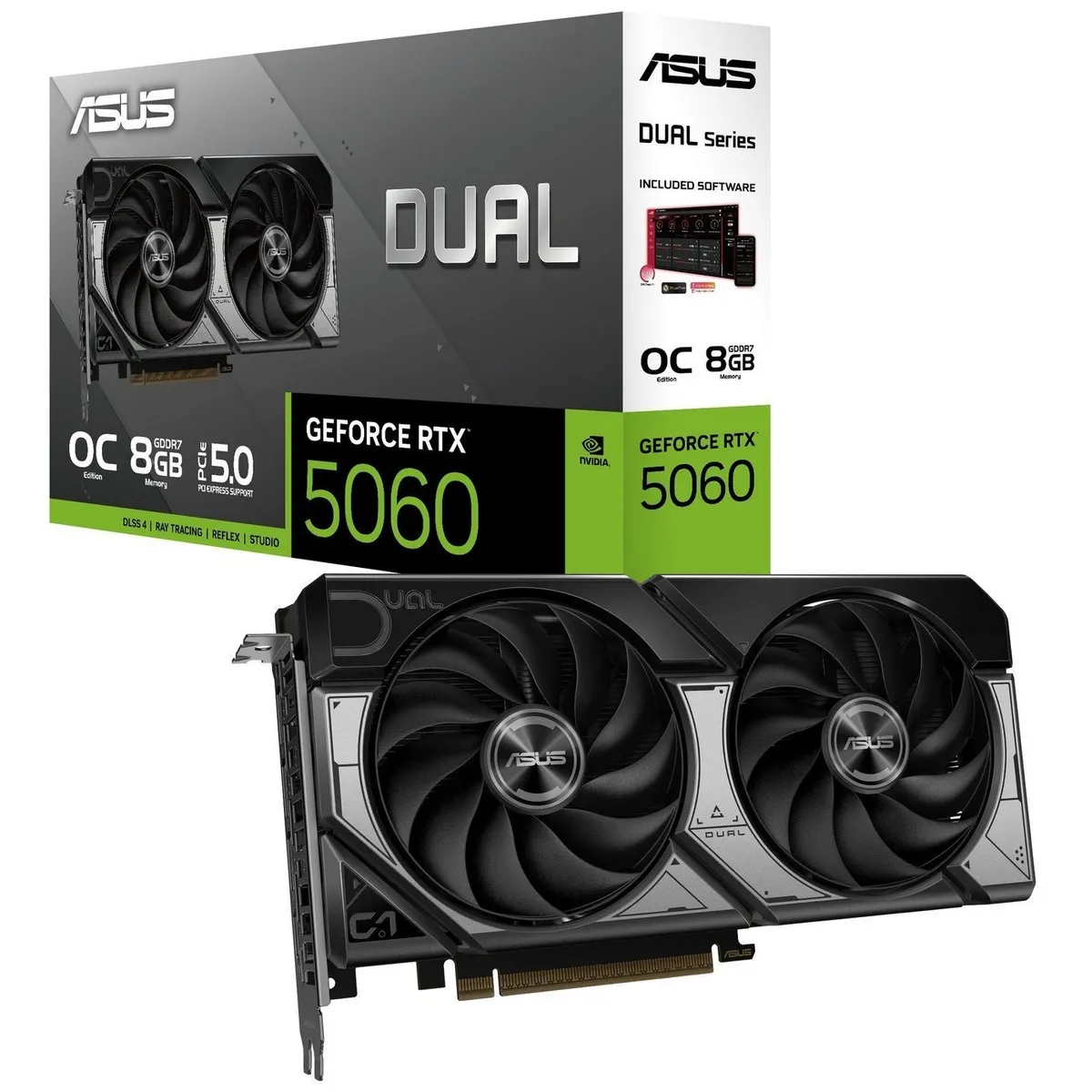 Відеокарта GF RTX 5060 8GB GDDR7 Dual OC Asus (DUAL-RTX5060-O8G) - мініатюра 9