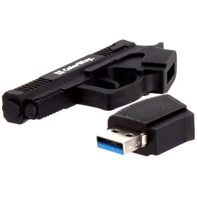 Флеш накопичувач USB 32Gb ColorWay "Pistol", Black, USB 3.0 (CW-USBPL32) - мініатюра 2