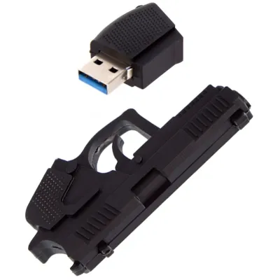 Флеш накопичувач USB 32Gb ColorWay "Pistol", Black, USB 3.0 (CW-USBPL32) - мініатюра 3