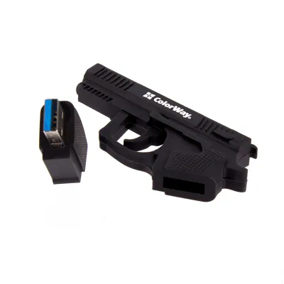 Флеш накопичувач USB 32Gb ColorWay "Pistol", Black, USB 3.0 (CW-USBPL32) - мініатюра 4