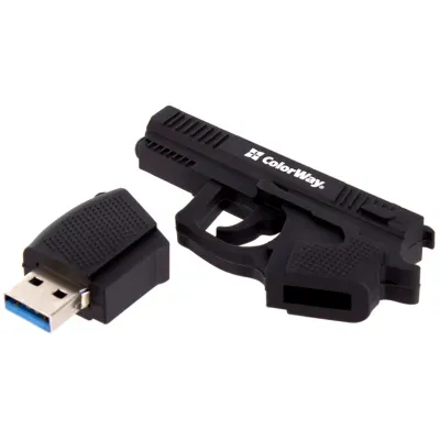 Флеш накопичувач USB 32Gb ColorWay "Pistol", Black, USB 3.0 (CW-USBPL32) - мініатюра 5