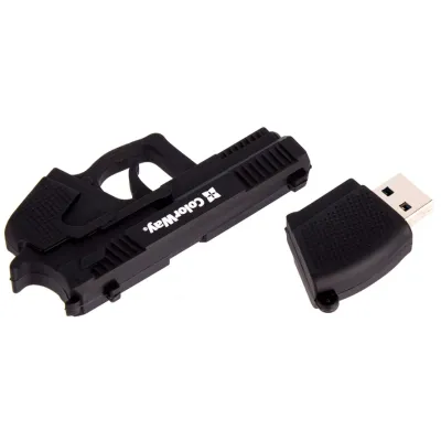 Флеш накопичувач USB 32Gb ColorWay "Pistol", Black, USB 3.0 (CW-USBPL32) - мініатюра 7