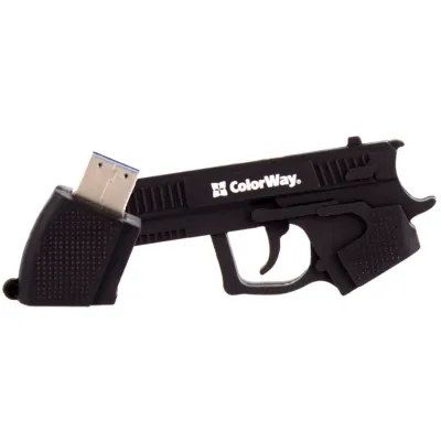 Флеш накопичувач USB 32Gb ColorWay "Pistol", Black, USB 3.0 (CW-USBPL32) - мініатюра 8