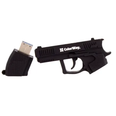 Флеш накопичувач USB 32Gb ColorWay "Pistol", Black, USB 3.0 (CW-USBPL32) - мініатюра 9