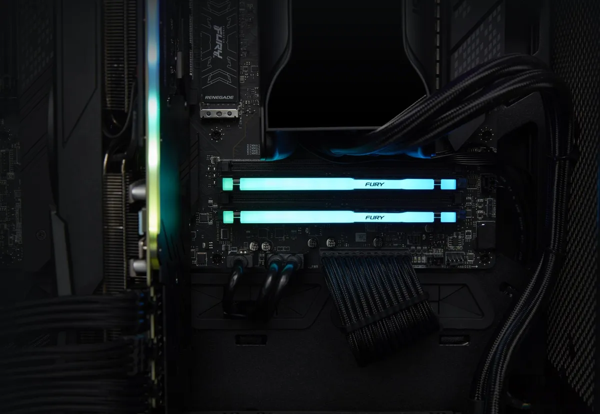 Модуль пам`яті DDR5 32GB/5600 Kingston Fury Beast RGB Black (KF556C36BBE2A-32) - мініатюра 7