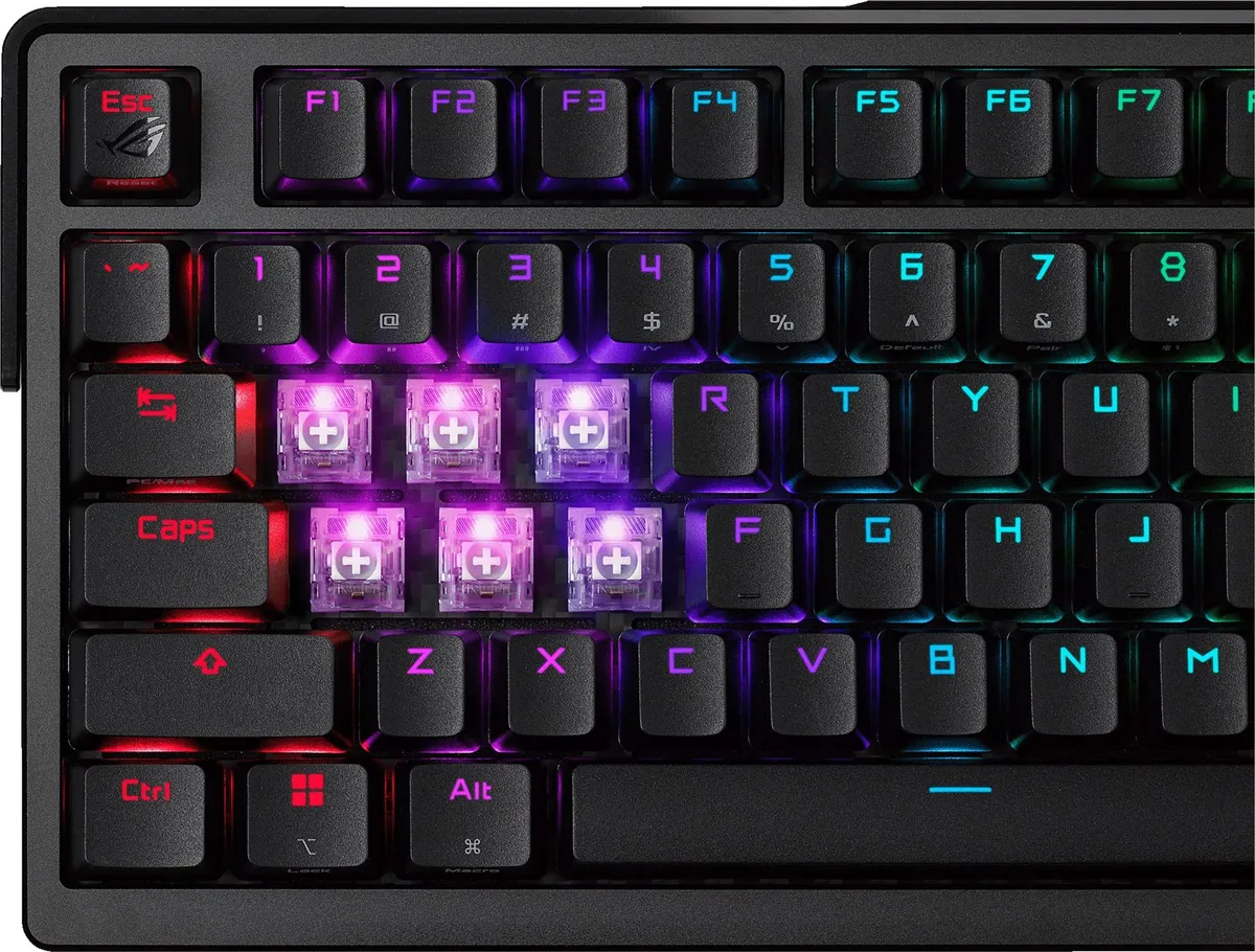 Клавіатура бездротова Asus ROG Azoth Extreme 81key Black (90MP03MA-BKUA01) - мініатюра 6