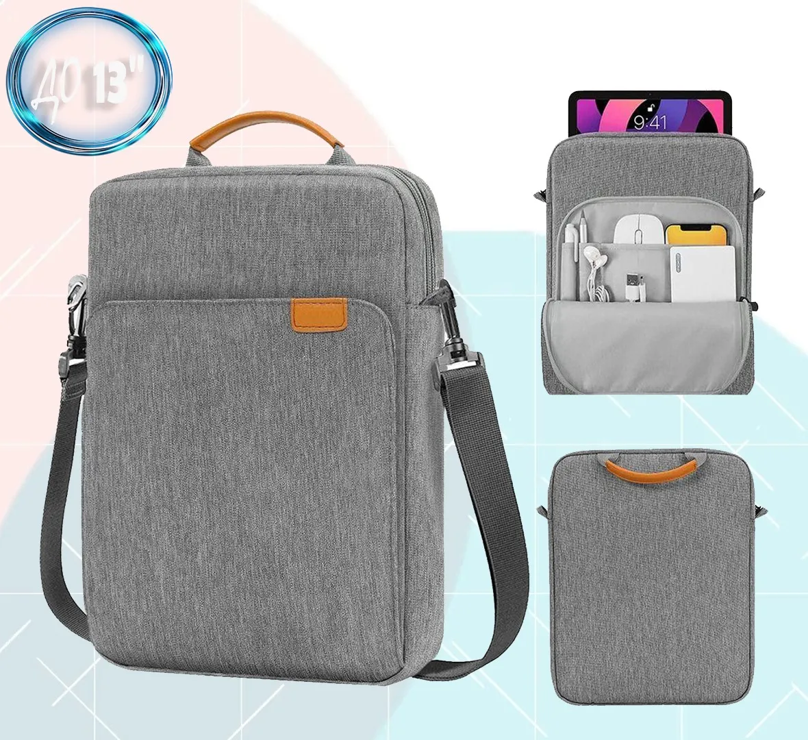 Сумка для ноутбука/планшета BeCover 13" Gray (711862) - мініатюра 4