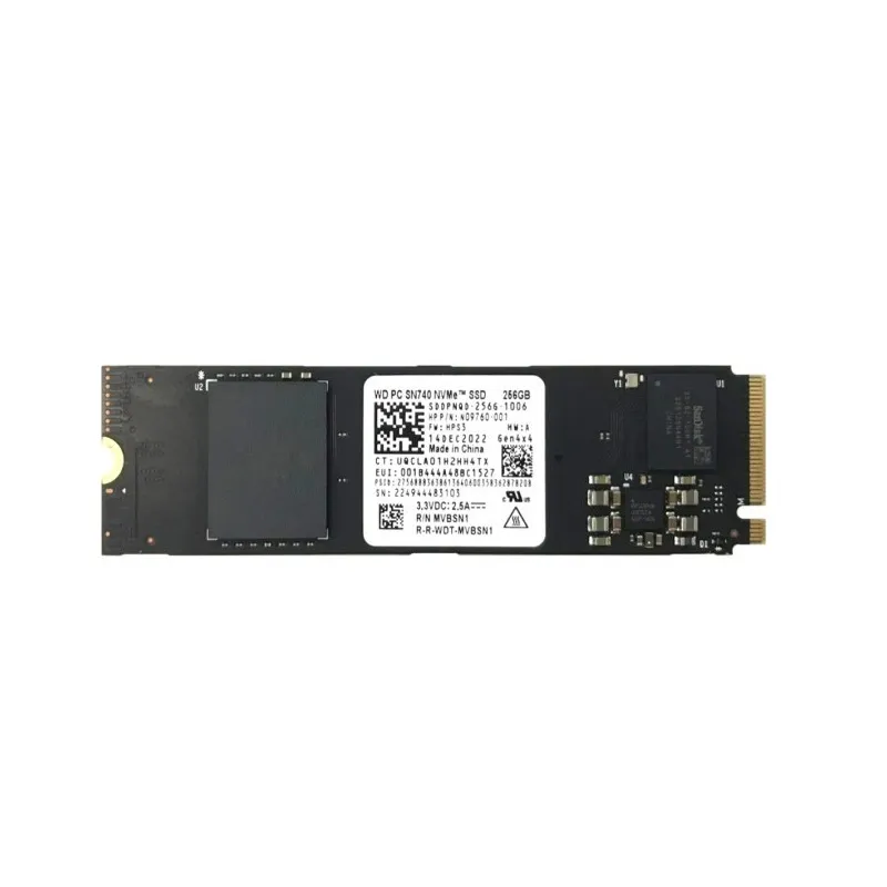 Накопичувач SSD  256GB WD SN740 M.2 2280 PCIe 4.0 x4 3D TLC (WD PC SN740 SDDPNQD 256G) - зображення 1