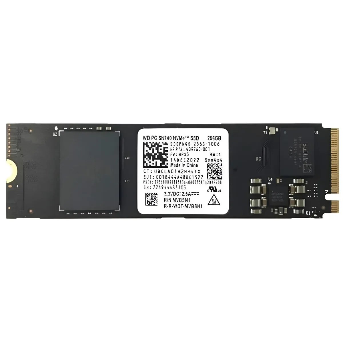 Накопичувач SSD  256GB WD SN740 M.2 2280 PCIe 4.0 x4 3D TLC (WD PC SN740 SDDPNQD 256G) - мініатюра 2