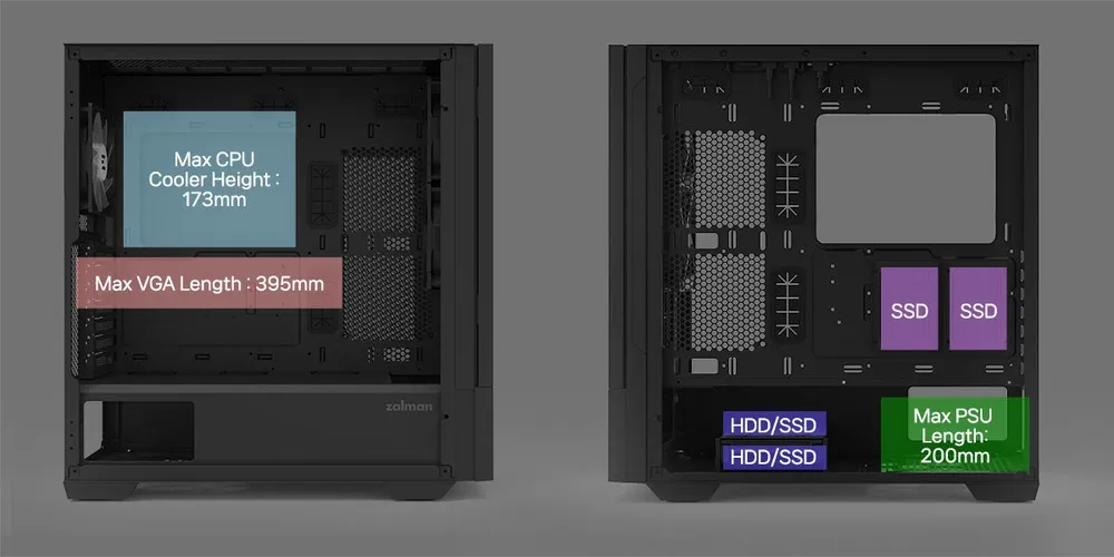 Корпус Zalman Z10 DS Black без БЖ - мініатюра 20