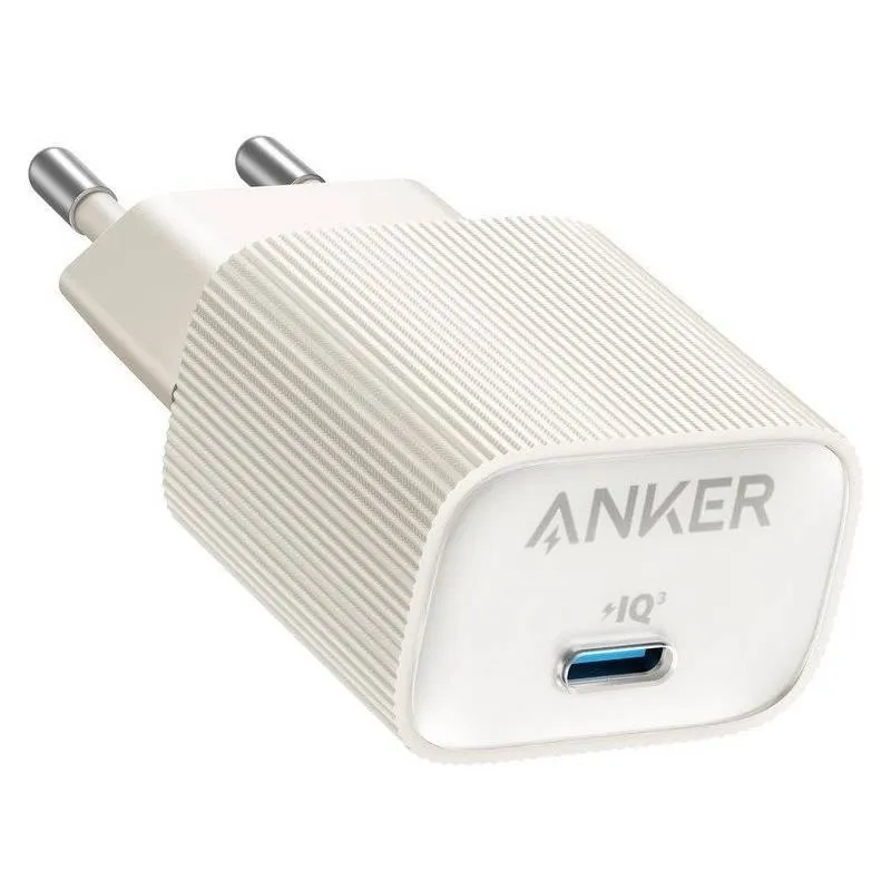 Мережевий зарядний пристрій Anker PowerPort 511 Nano IV White, 30 W USB Type-C (A2337G21) - зображення 1