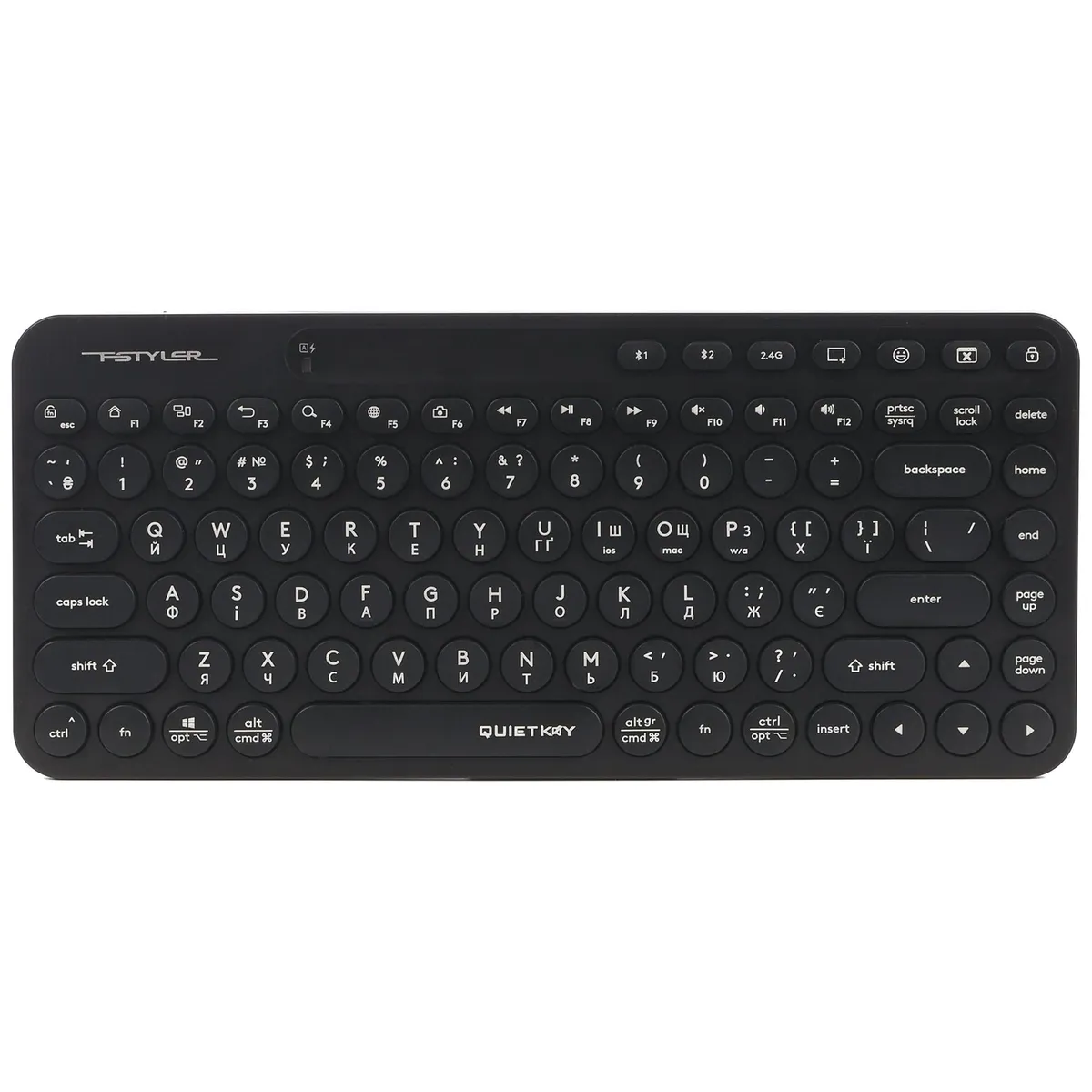 Клавіатура бездротова A4Tech FBK36C AS Black - зображення 1