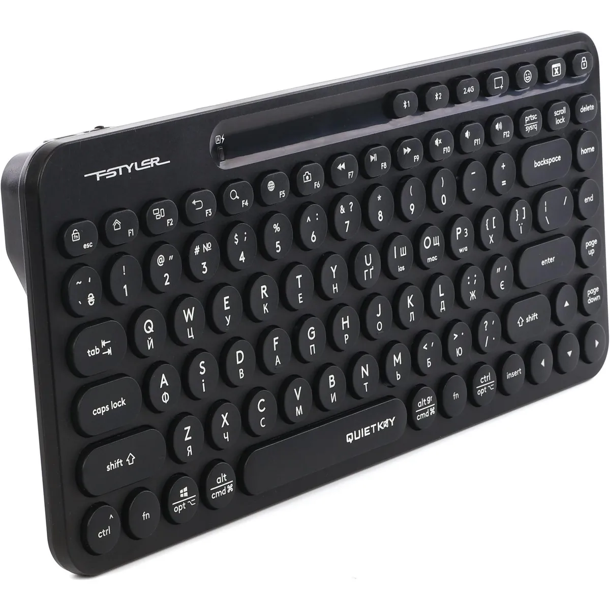 Клавіатура бездротова A4Tech FBK36C AS Black - мініатюра 2