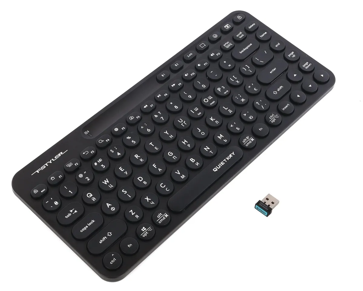 Клавіатура бездротова A4Tech FBK36C AS Black - мініатюра 4