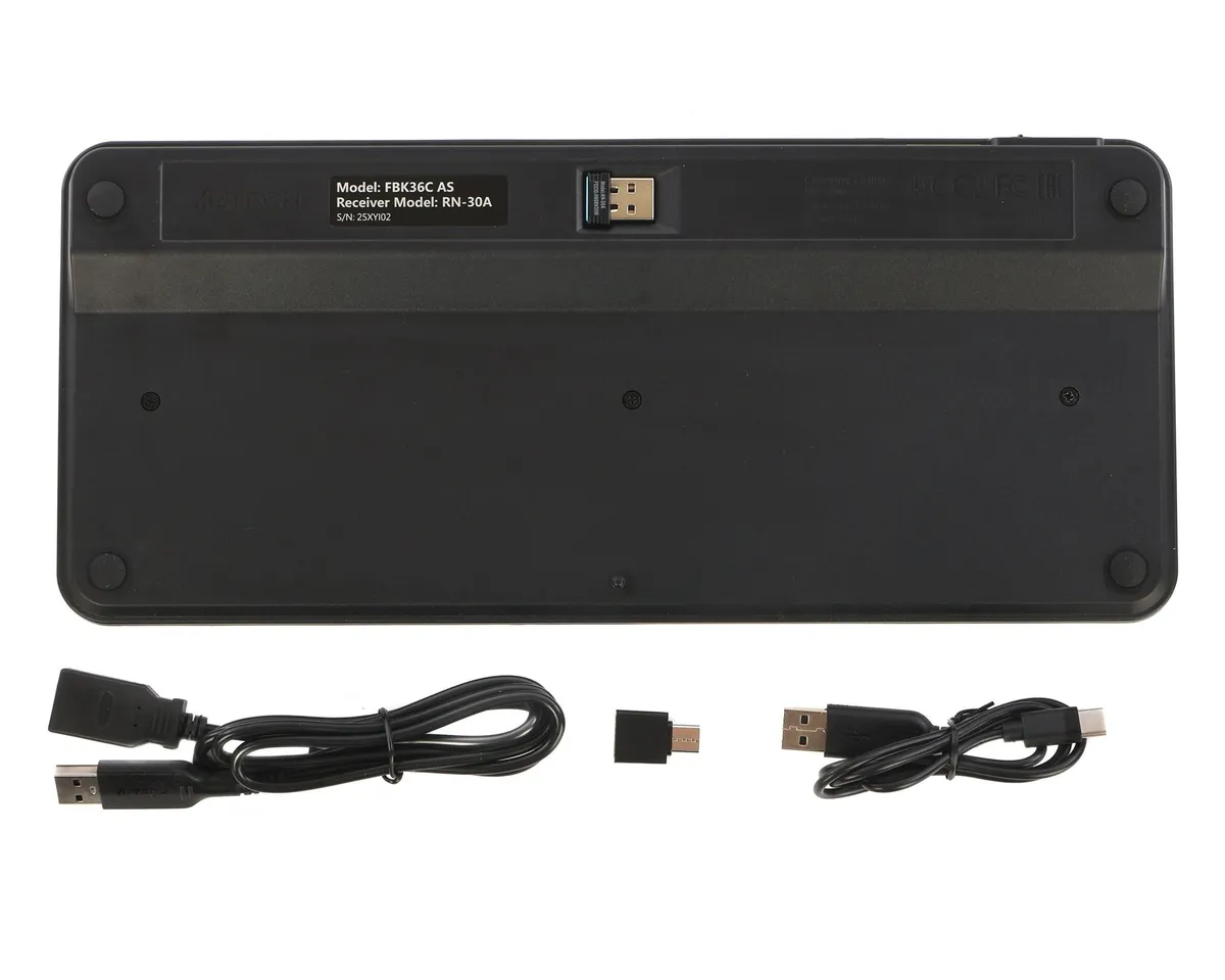 Клавіатура бездротова A4Tech FBK36C AS Black - мініатюра 6