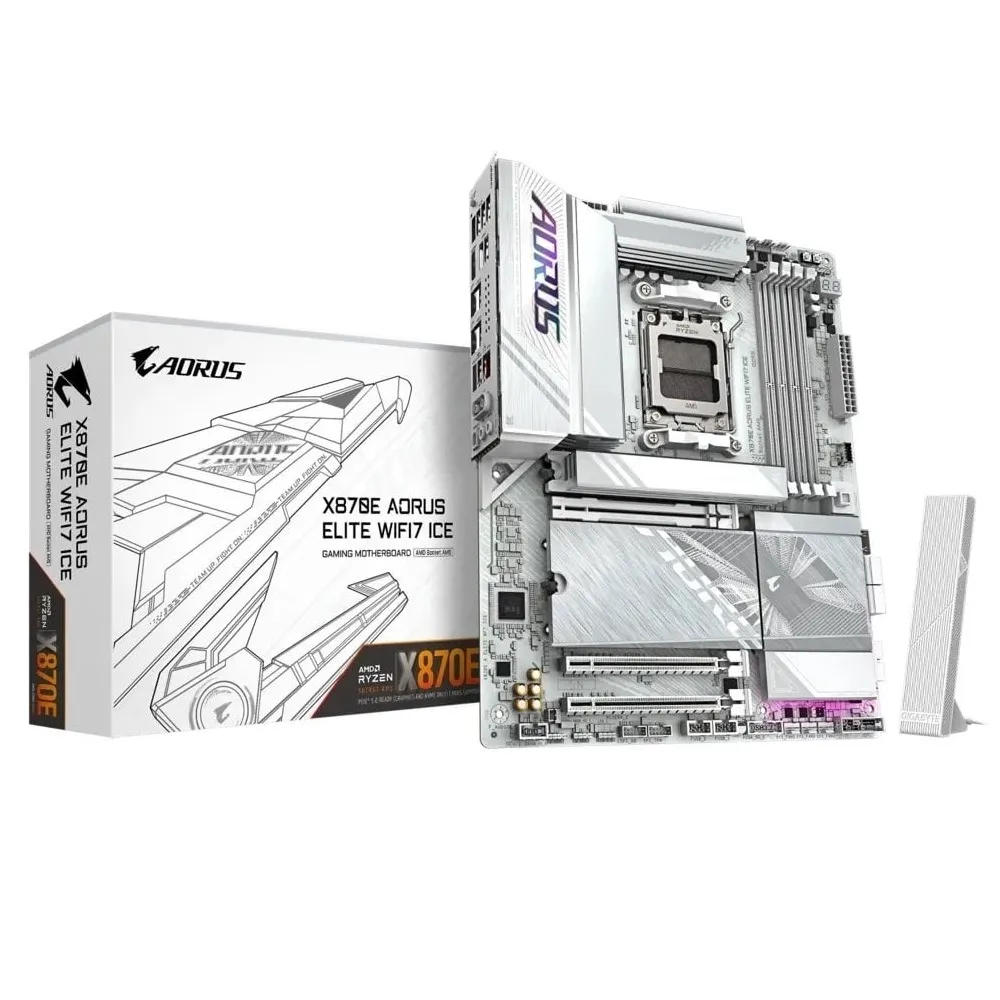Материнська плата Gigabyte X870E Aorus Elite WiFi7 Ice Socket AM5