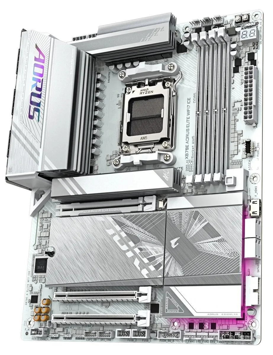Материнська плата Gigabyte X870E Aorus Elite WiFi7 Ice Socket AM5 - мініатюра 4