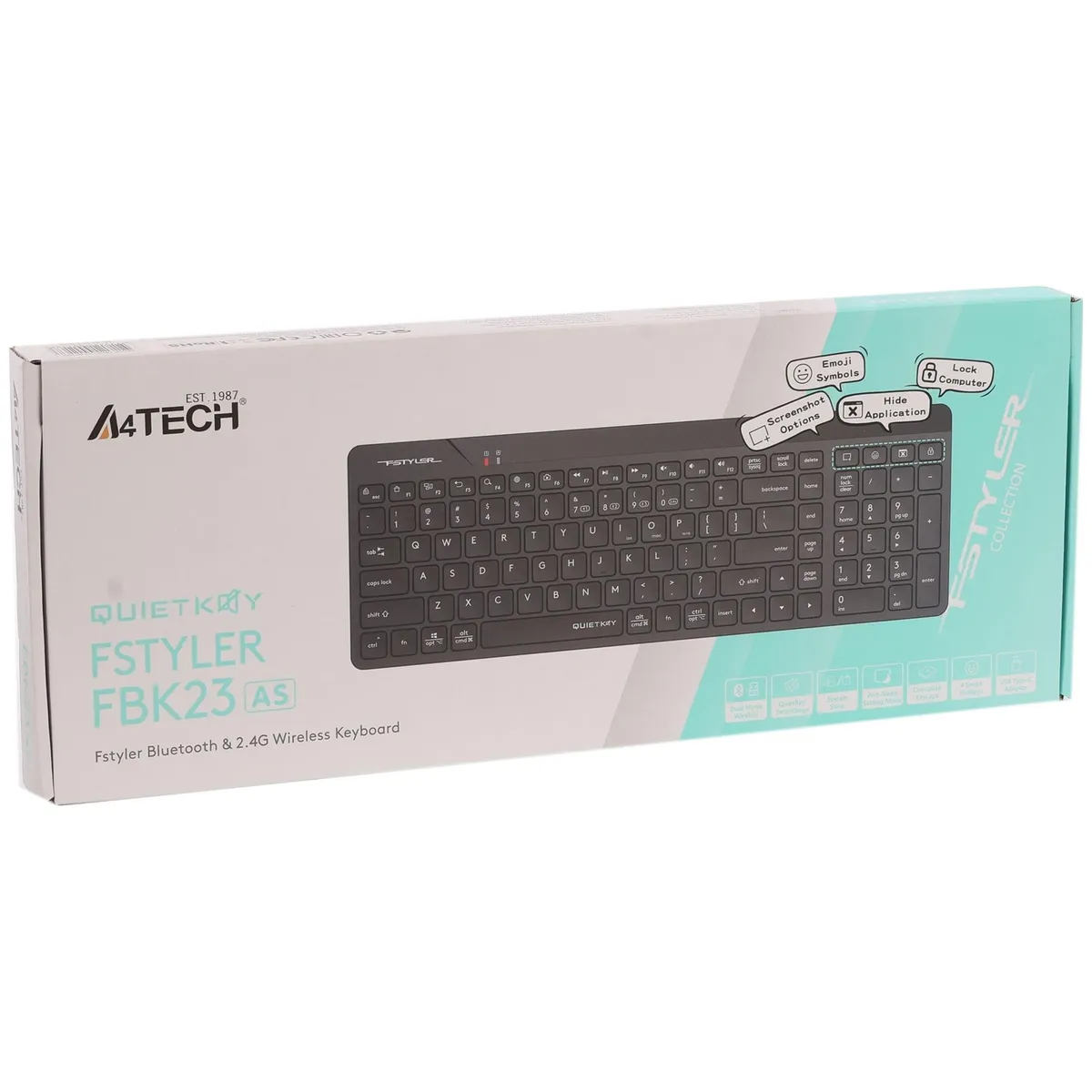 Клавіатура бездротова A4Tech FBK23 AS Black - мініатюра 7