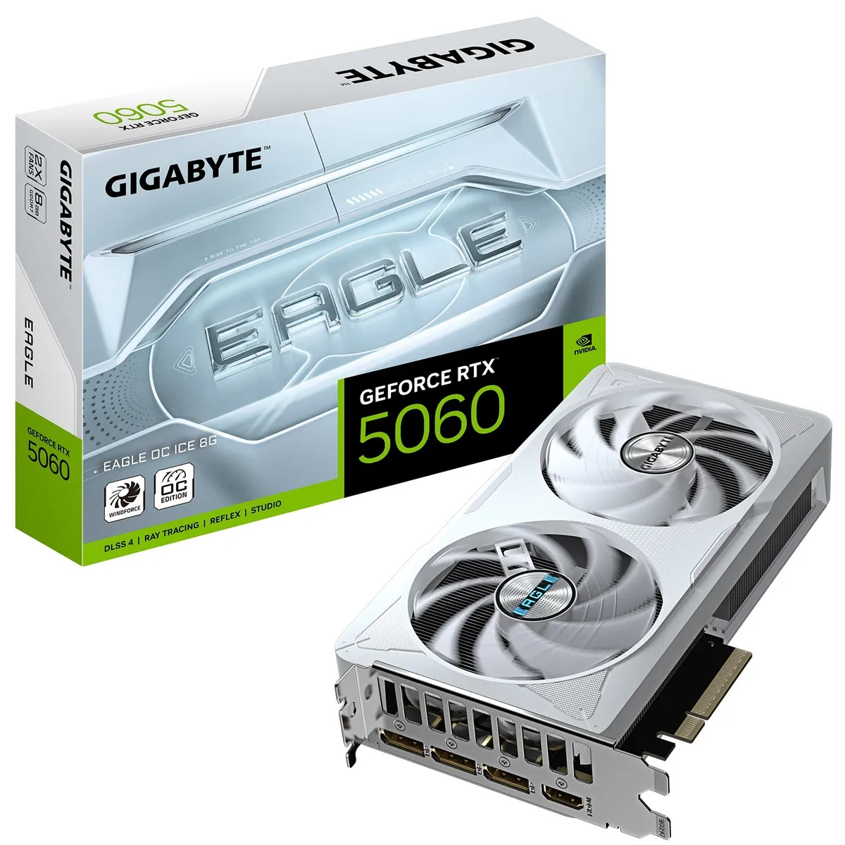 Відеокарта GF RTX 5060 8GB GDDR7 Eagle OC Ice Gigabyte (GV-N5060EAGLEOC ICE-8GD) - мініатюра 11